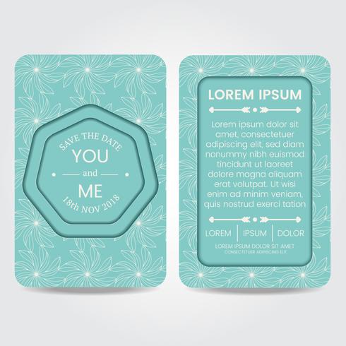 Wedding Card Template vector