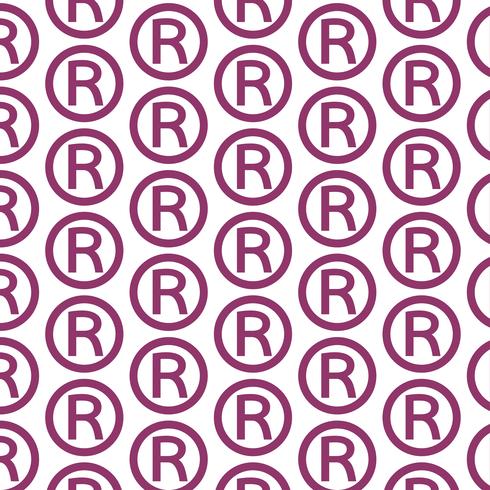 Pattern background Registered Trademark icon vector