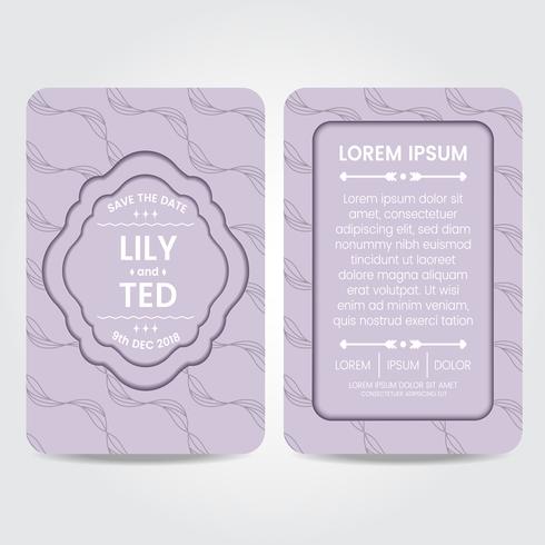 Wedding Card Template vector