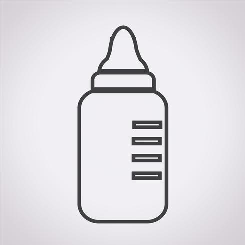 baby milk bottle icon vector