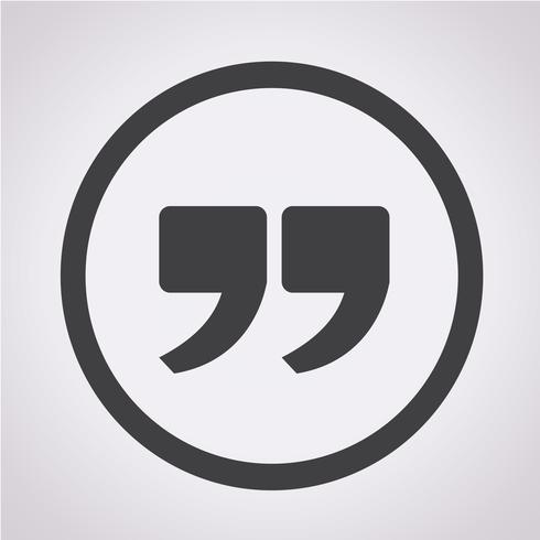 Quote sign icon , Quotation mark vector