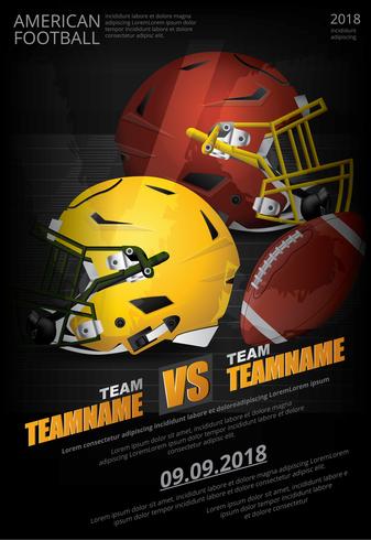 American football Poster Vector Illustration