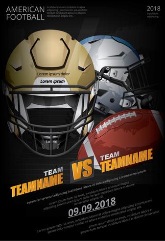 American football Poster Vector Illustration