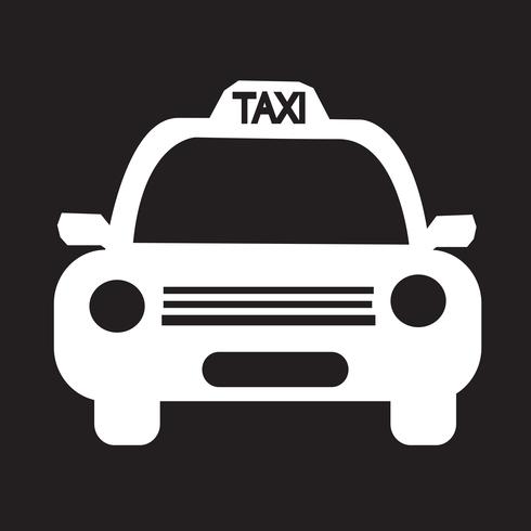 Icono de taxi de coche vector