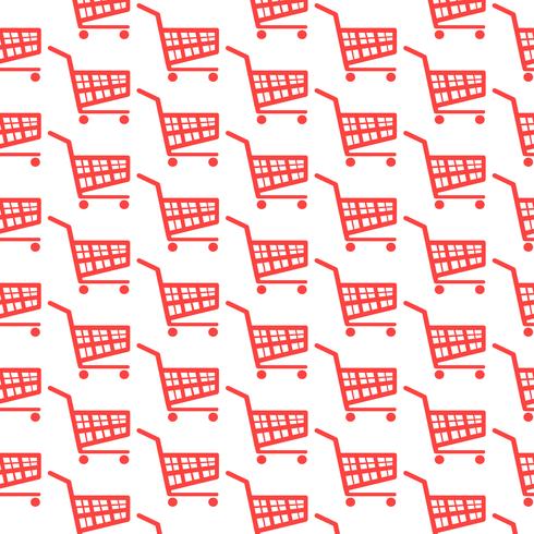 pattern background shopping cart icon vector