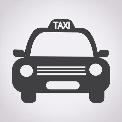 Icono de taxi de coche vector