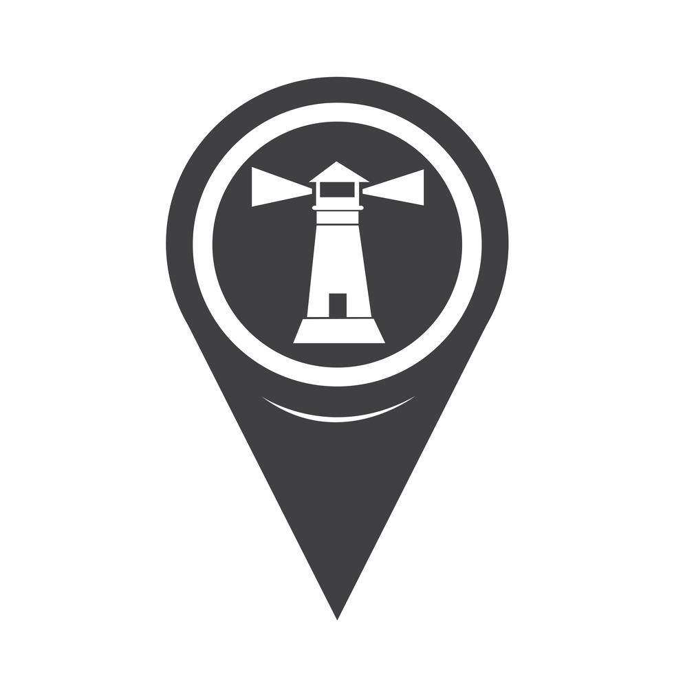 Map Pointer Lighthouse Icon 643071 Vector Art at Vecteezy