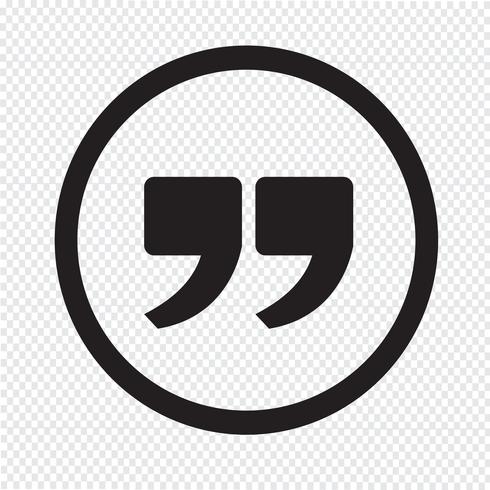 Quote sign icon , Quotation mark vector