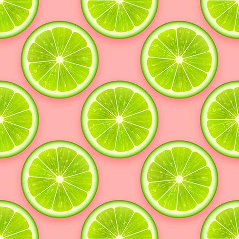 Fresh Lime Seamless Pattern Vector Background