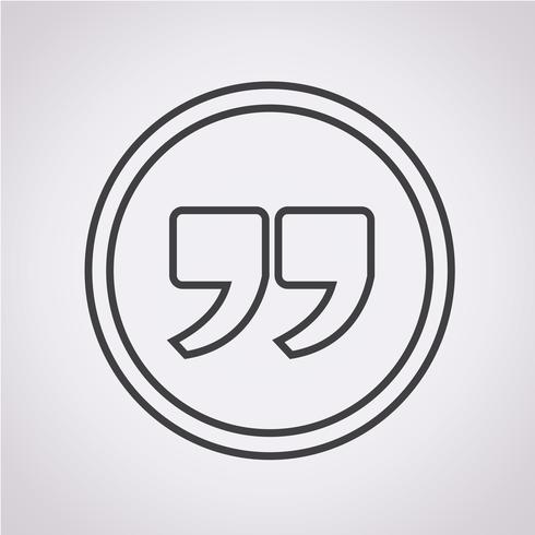 Quote sign icon , Quotation mark vector
