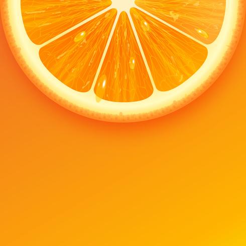 Vector de fondo naranja fresco en rodajas