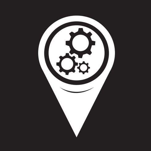 Map Pointer Gear Icon vector