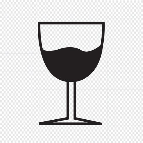 Icono de bebida de cristal vector