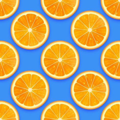 Fresh Orange Seamless Pattern Vector Background