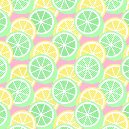 Lemon And Lime Pop Seamless Pattern vector
