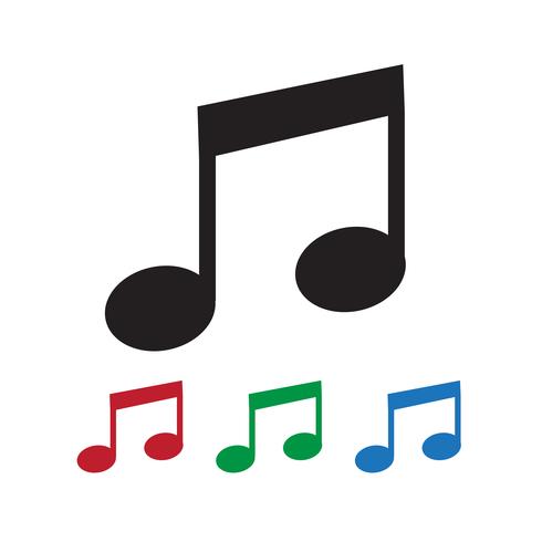 Icono de nota musical vector