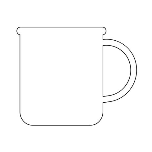 taza de té icono de café vector