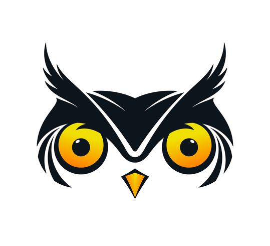 Owl face icon vector