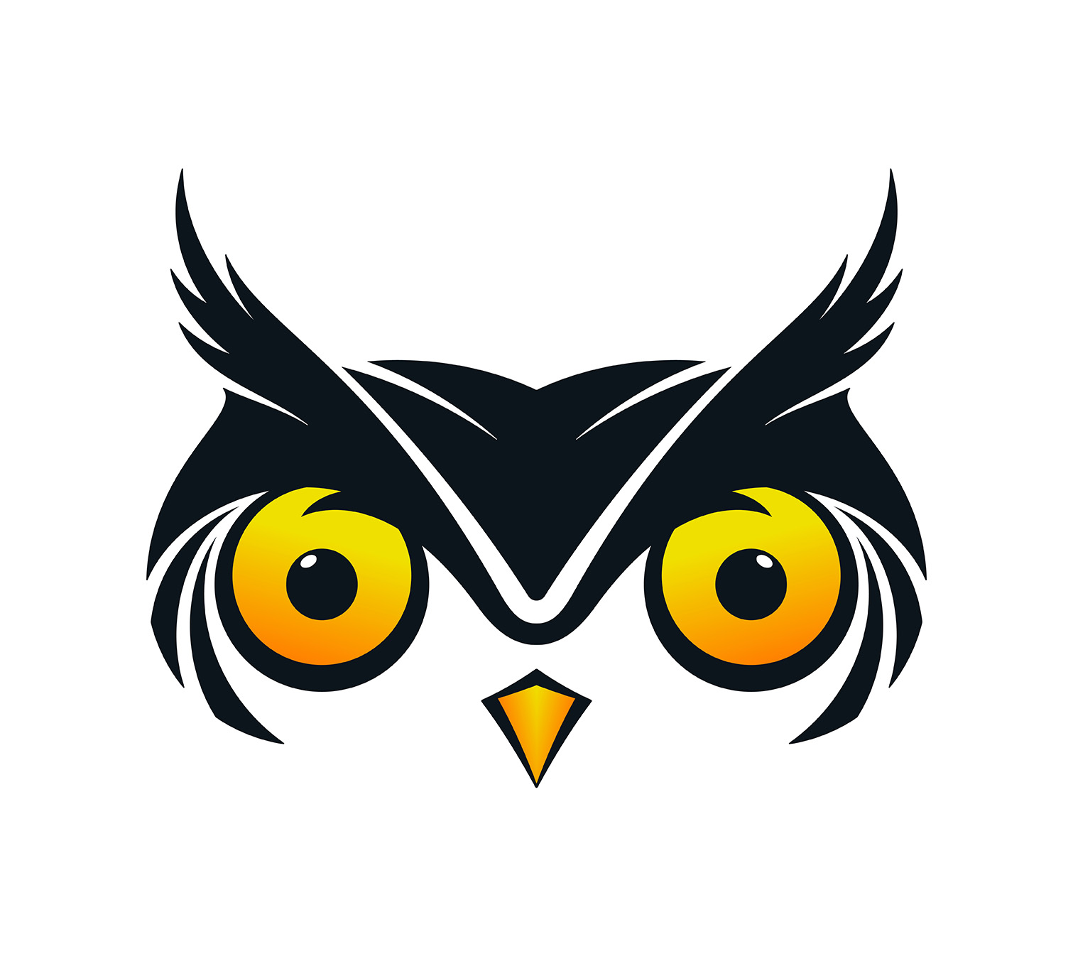 owl head silhouette vector