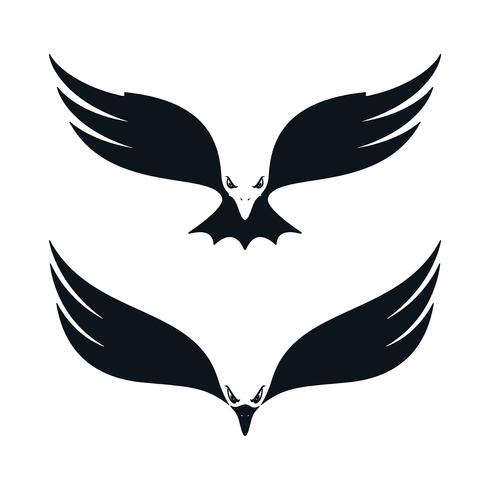 Flying eagles icons vector