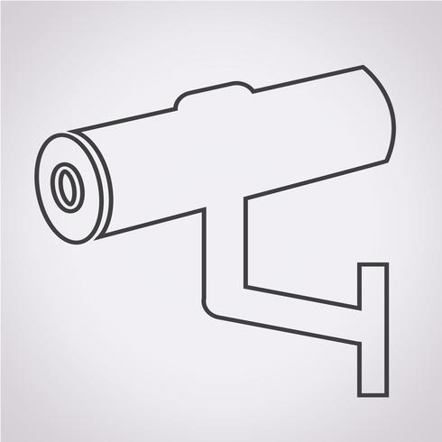 Icono de CCTV, CCTV, icono de seguridad, cámara CCTV vector