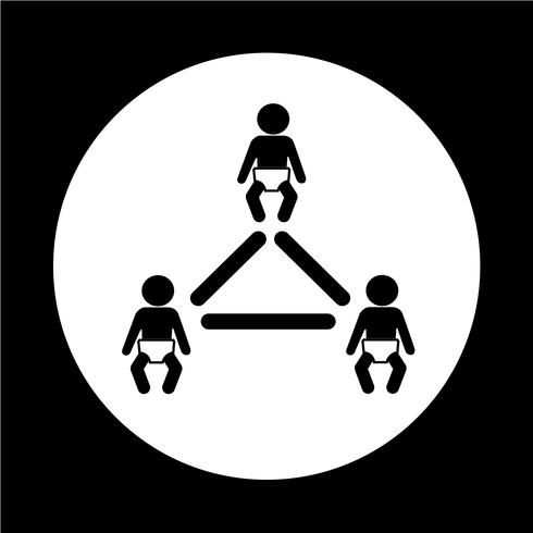 Baby icon network vector