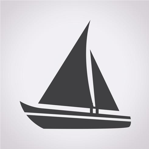 Sailing boat icon