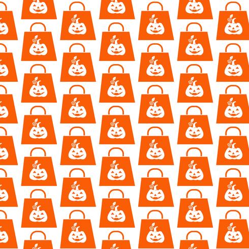 Pattern background Halloween pumpkin icon vector