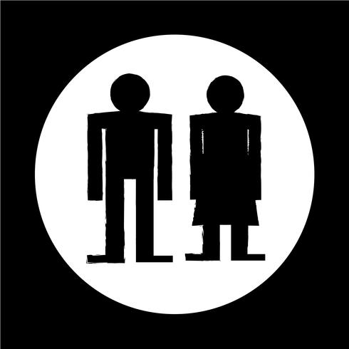 hombre y mujer icono de personas vector