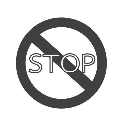 Icono de señal de stop vector