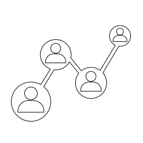 people network icon vector