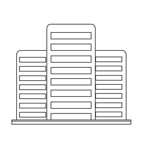 Icono de edificio de oficinas vector