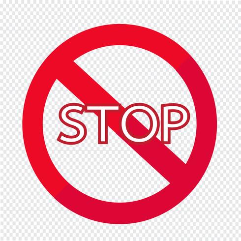 Icono de señal de stop vector