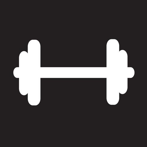 Dumbbell vector icon