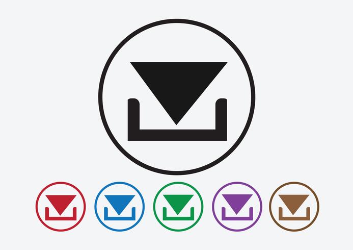 Download icon and Upload symbol button vector