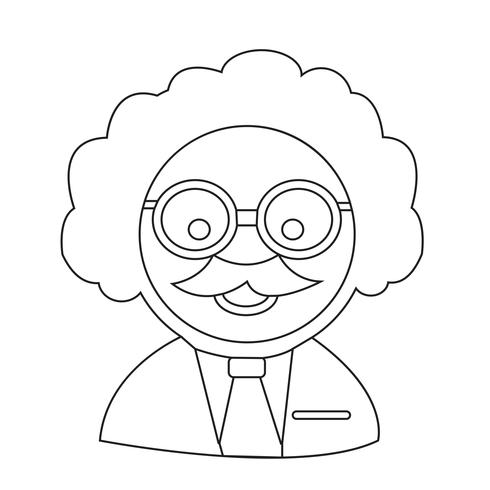 Scientist Or Professor icon vector