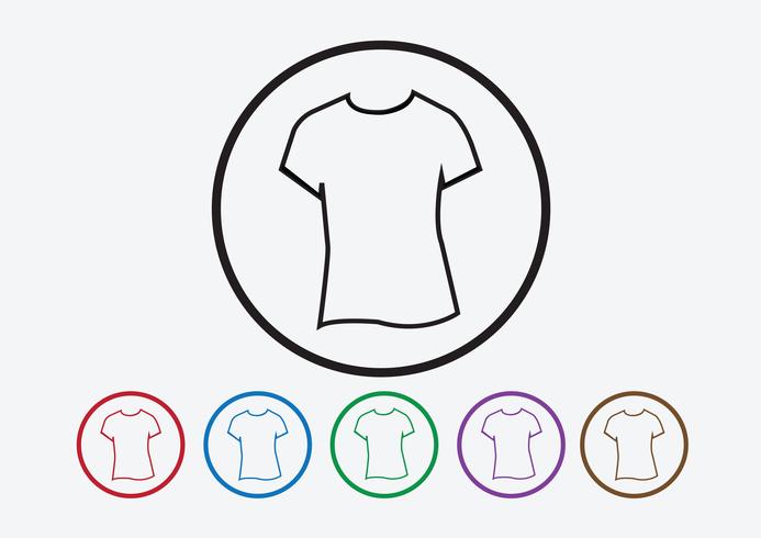 Apparel shirt and T-shirt Icon Clothing icons vector