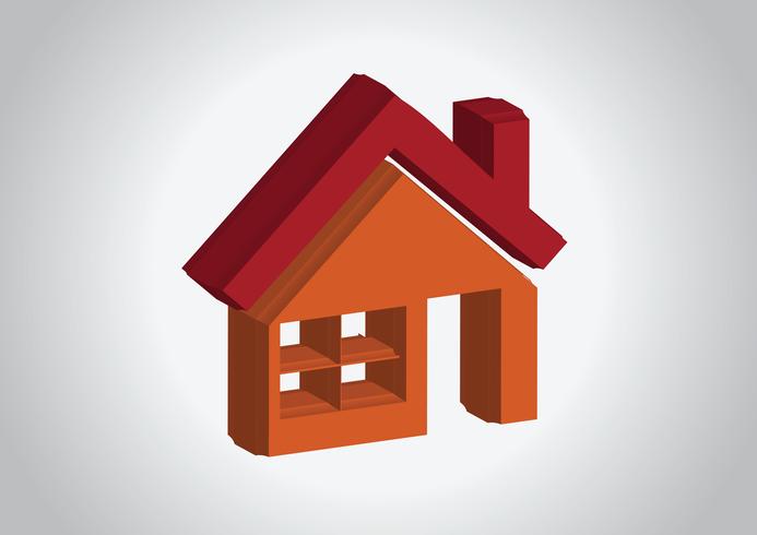 Icono de la casa y diseño abstracto de la construcción de propiedades inmobiliarias vector