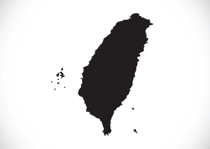 Mapa de Taiwán signo de símbolo vector