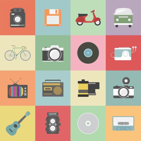 retro gadget icon vector