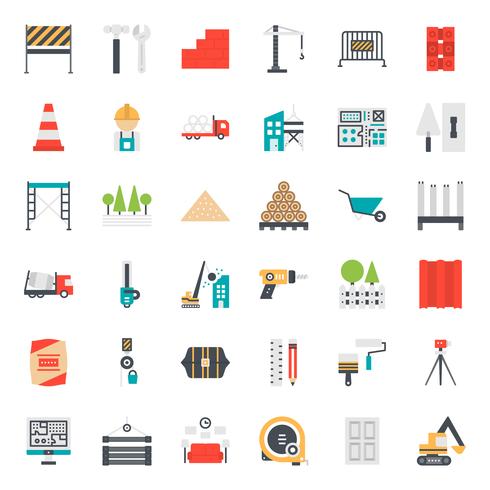 construction icon set vector