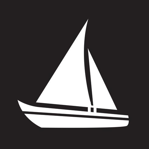 Icono de barco de vela vector