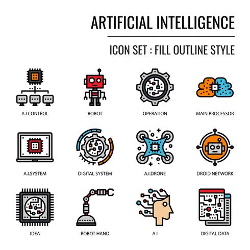 Icono de Inteligencia Artificial vector