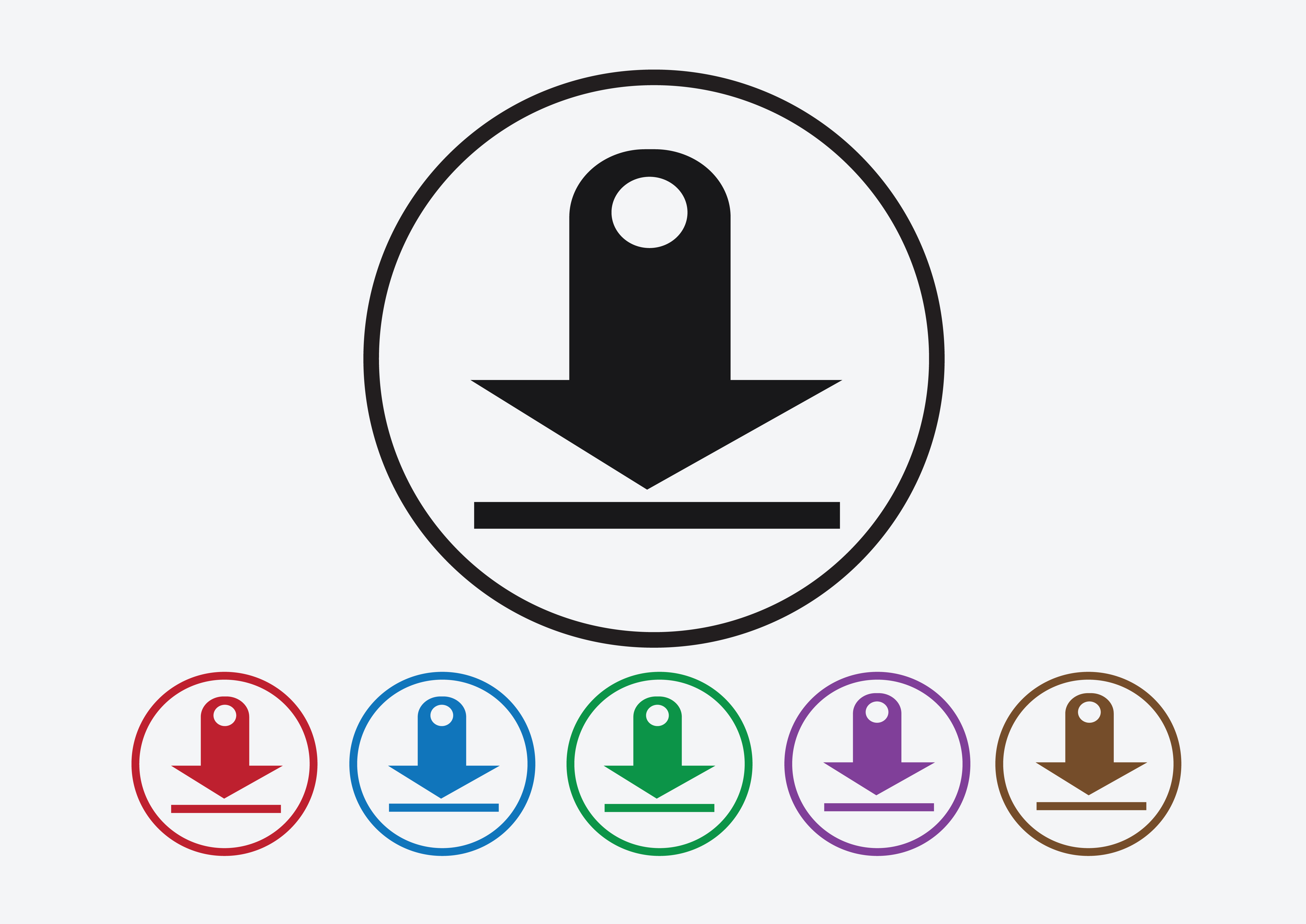 Download Download icon and Upload symbol button 643972 Vector Art ...
