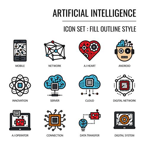 Icono de Inteligencia Artificial vector