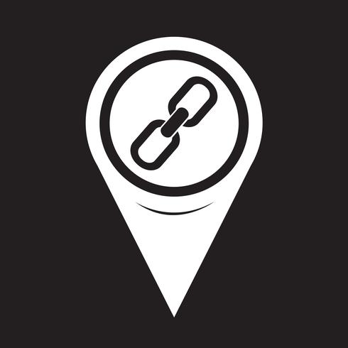 Map Pointer Link Icon vector