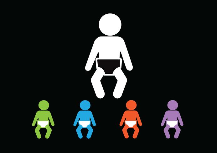 Pictogram child restroom icons   vector