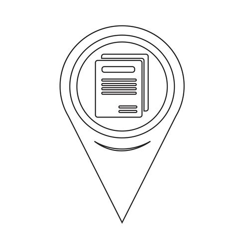 Map Pointer Book Icon vector