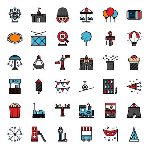 amusement park icon vector