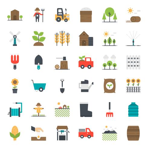 Agriculture flat icon vector